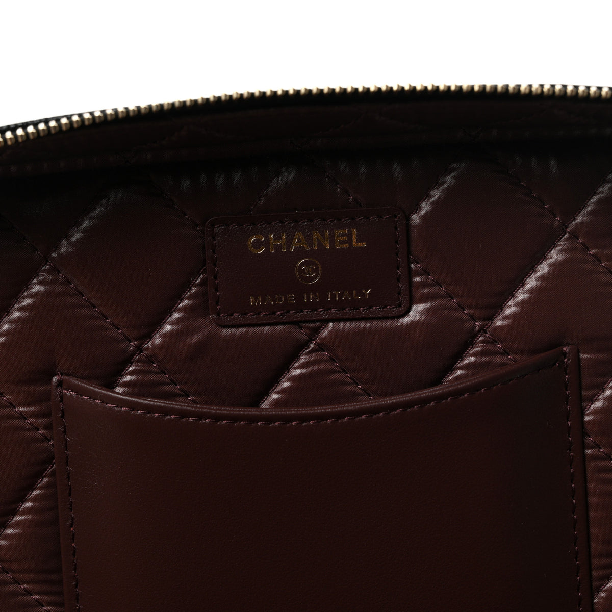 Caviar Quilted Large Vanity Pouch Black