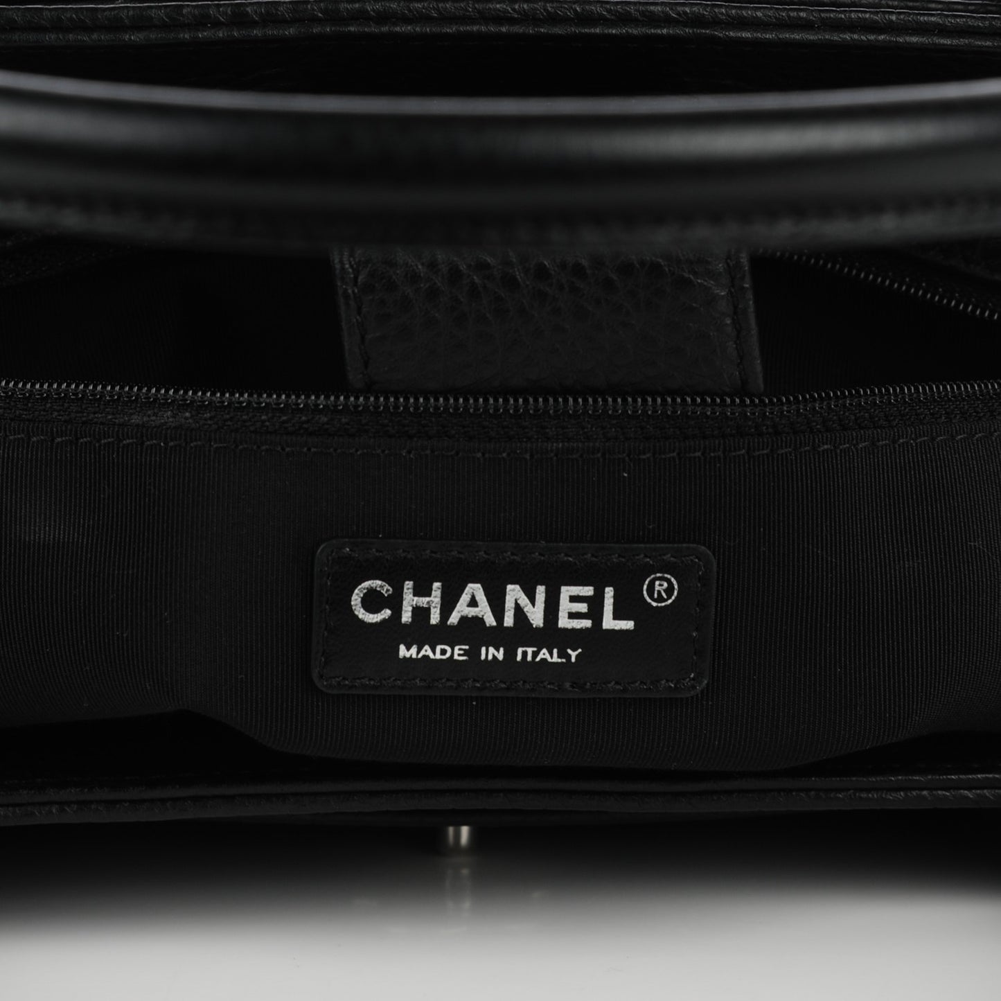 Calfskin Small Cerf Executive Shopper Tote Black