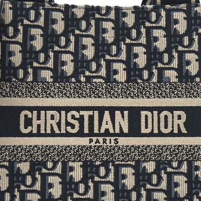 Christian Dior Oblique Calfskin Small Book Tote With Strap Blue Multicolor 7 of 10
