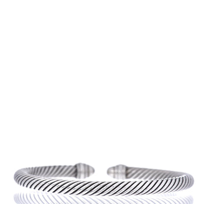 David Yurman Sterling Silver Pave Diamond 5mm Cable Classics Bracelet 3 of 4