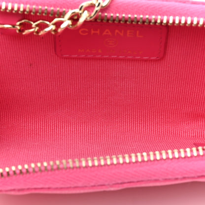 Chanel Caviar Quilted Zipped Key Holder Case Pink 5 of 8
