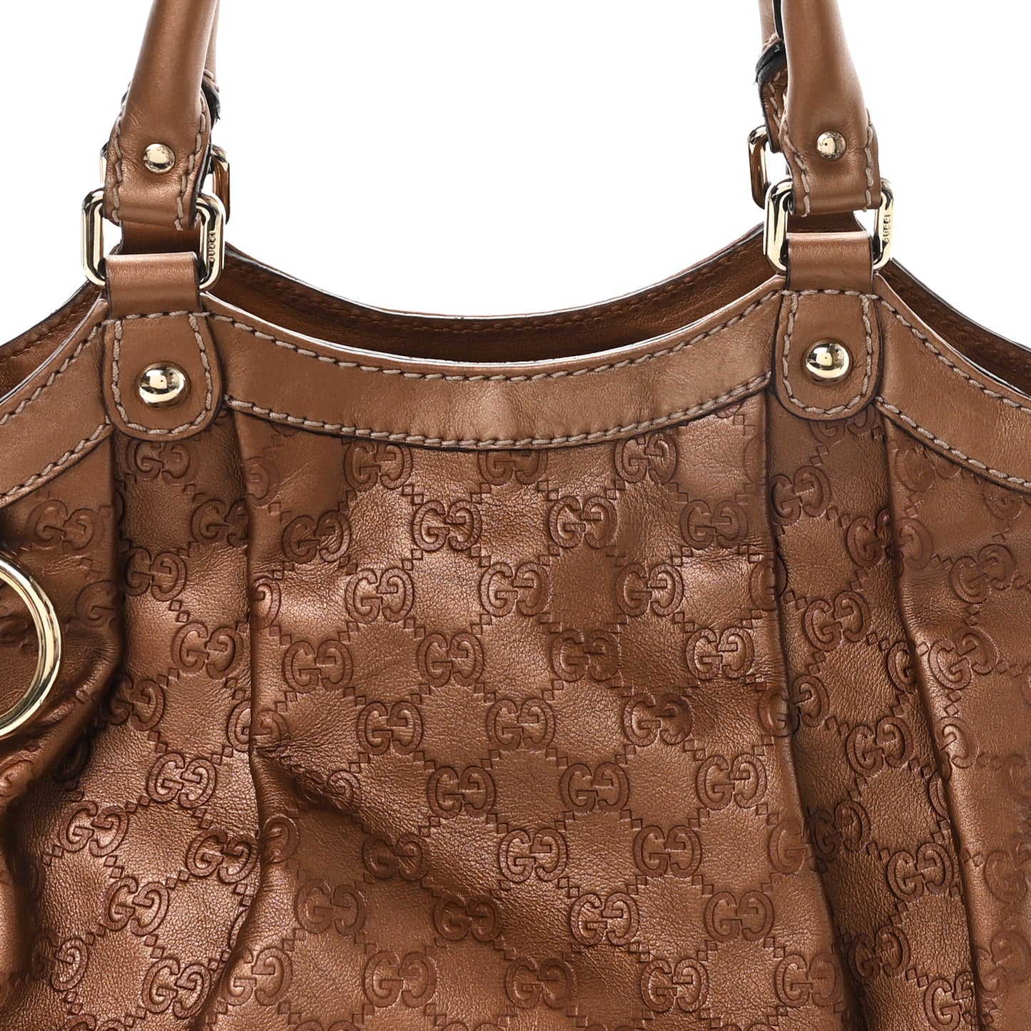 Guccissima Medium Sukey Tote Brown