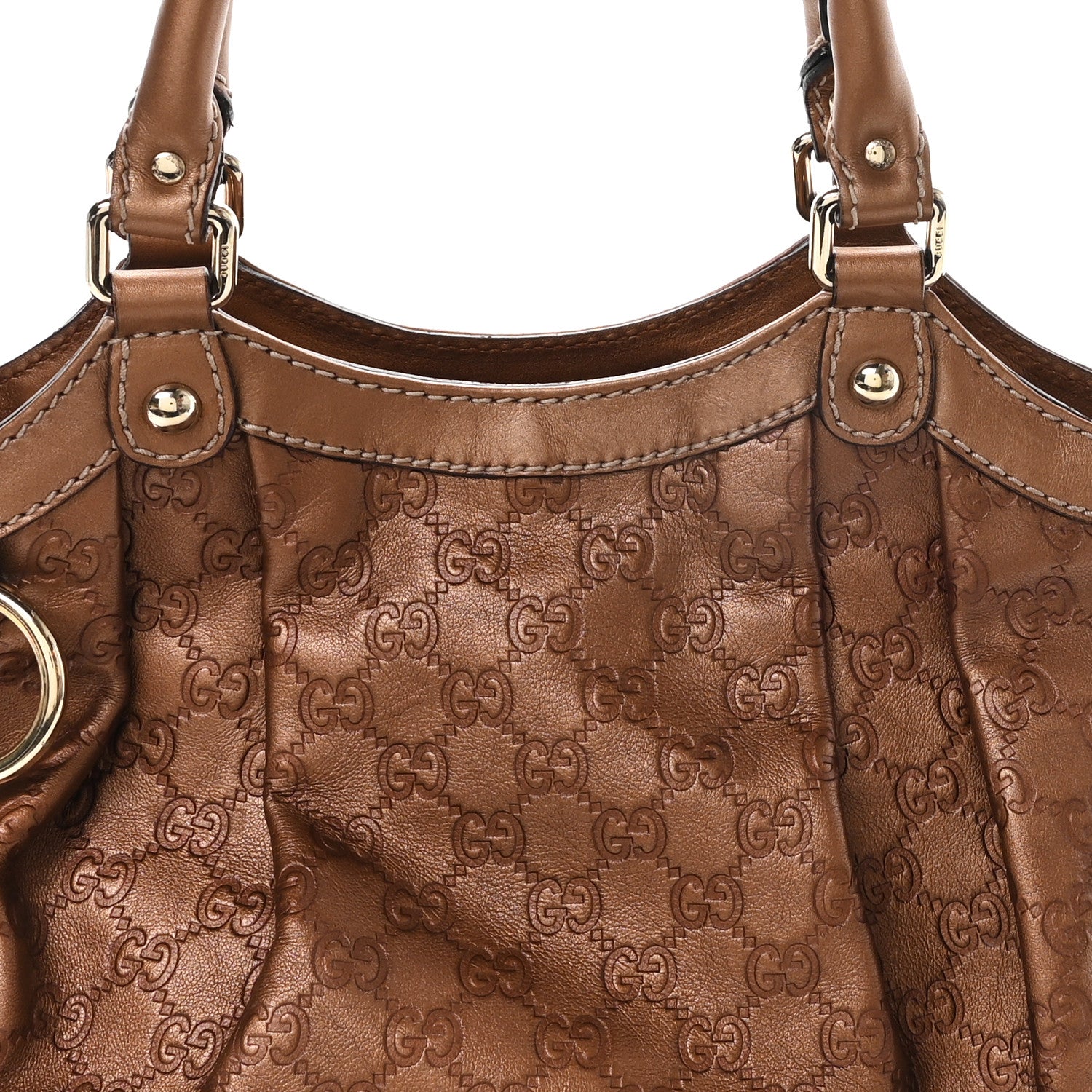 Gucci Guccissima Medium Sukey Tote Brown 8 of 12