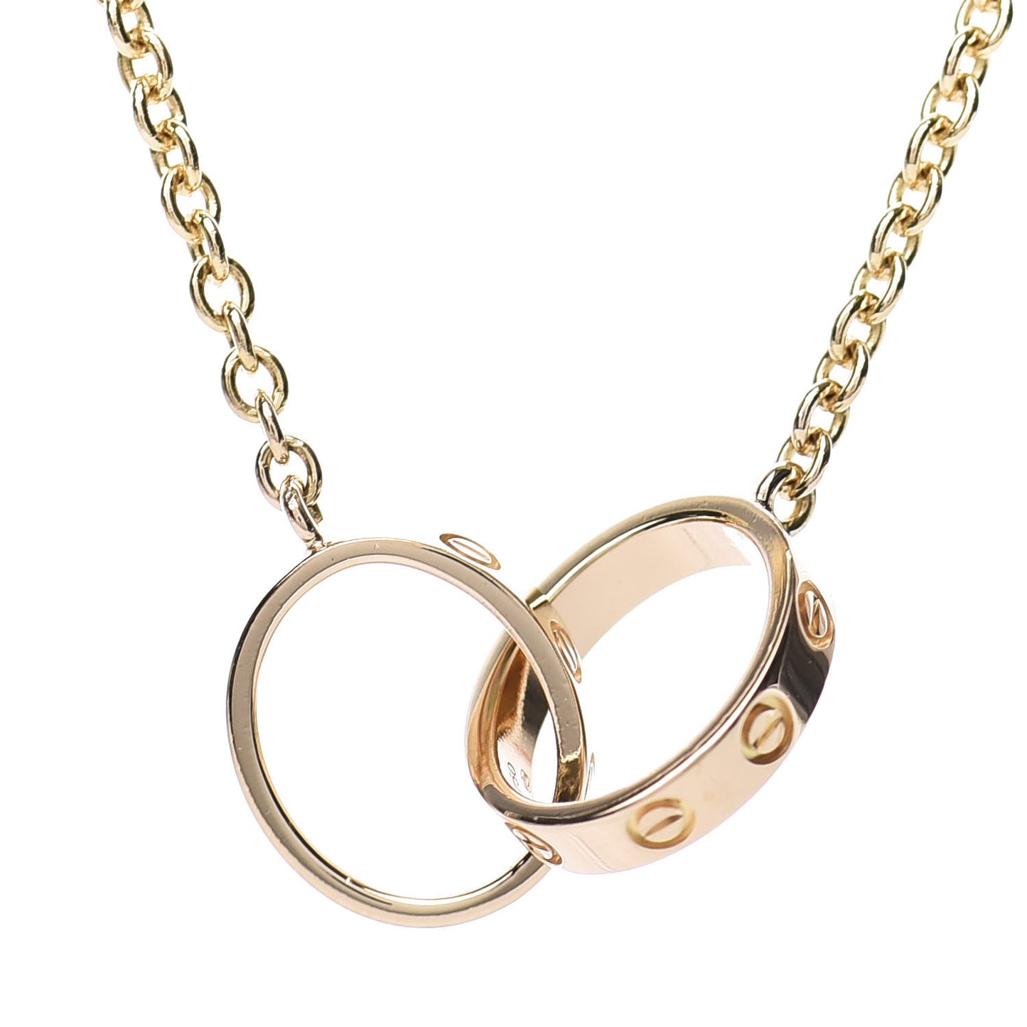 18K Yellow Gold Interlocking LOVE Necklace