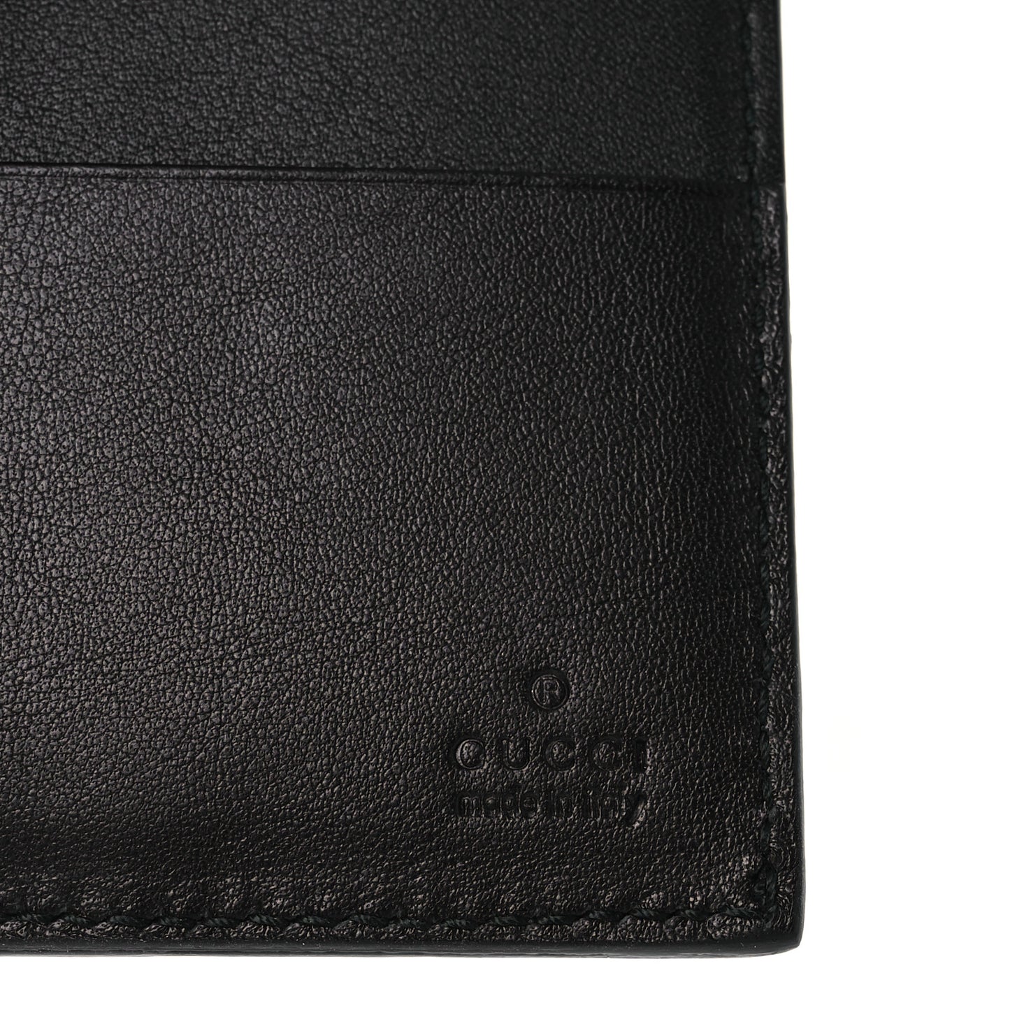 Guccissima Signature Passport Case Black