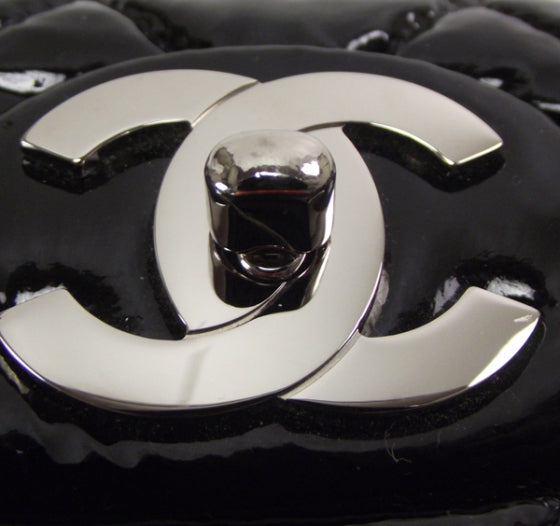 Chanel Patent Day Glo Flap Bag Black 11 of 11