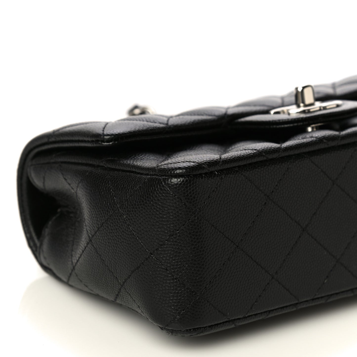 Caviar Quilted Mini Rectangular Flap Black