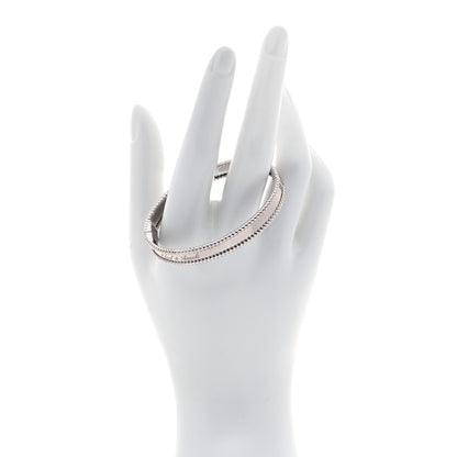 Van Cleef & Arpels 18K White Gold Perlee Signature Bangle Bracelet S 2 of 7
