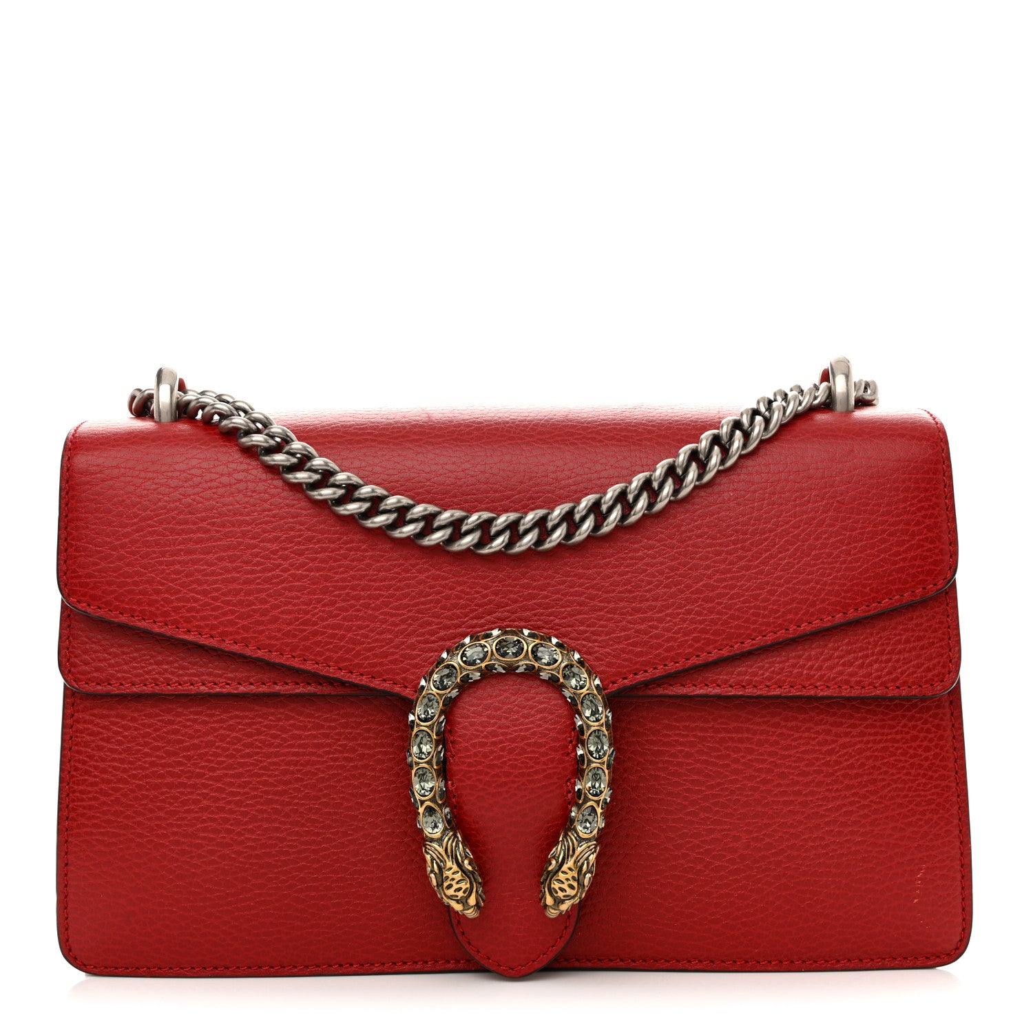 Gucci Dollar Calfskin Swarovski Crystal Small Dionysus Shoulder Bag Hibiscus Red 1 of 16
