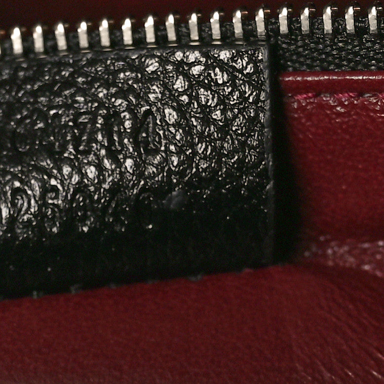 Grainy Calfskin Medium Zumi Top Handle Bag Black