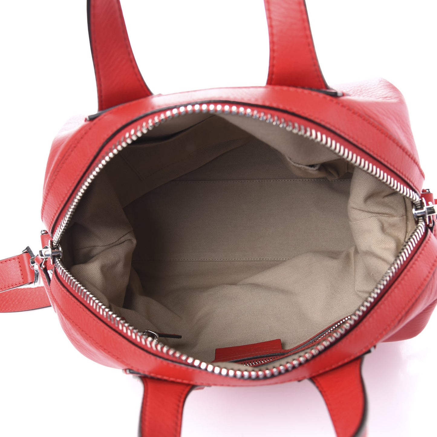 Pebbled Calfskin Small Nightingale Red