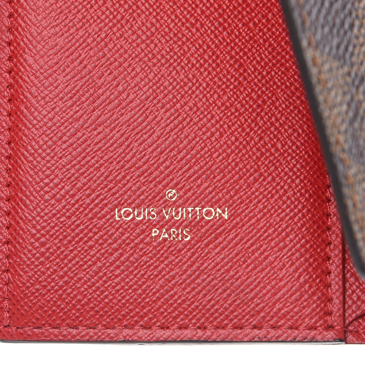 Damier Ebene Victorine Wallet Red