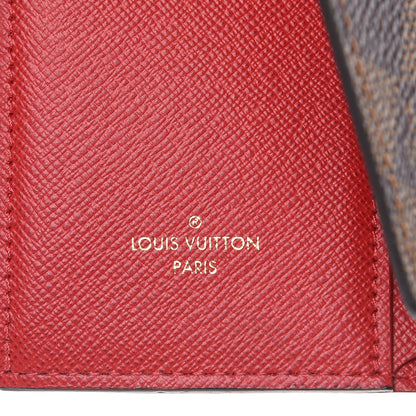 Louis Vuitton Damier Ebene Victorine Wallet Red 6 of 8