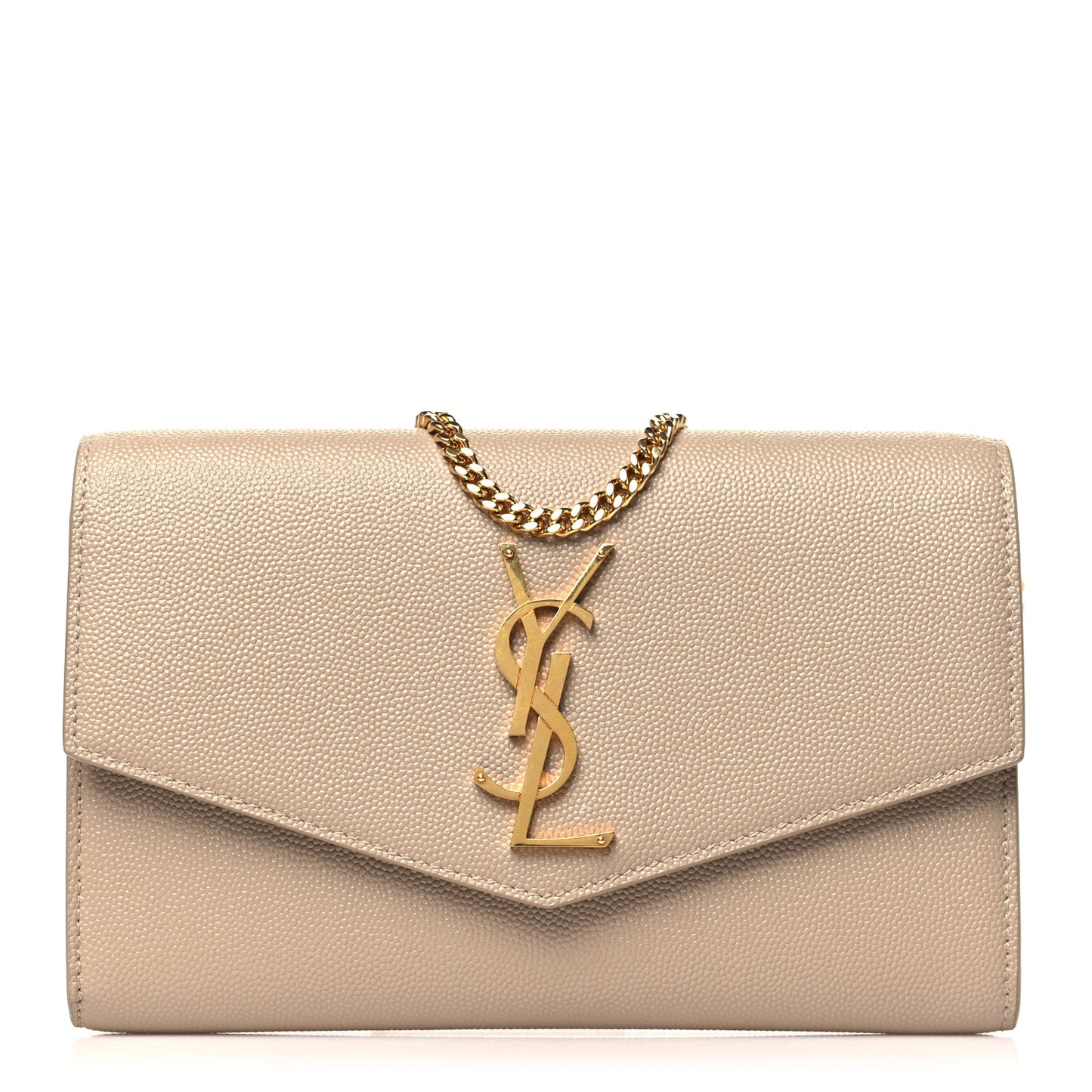 Grain De Poudre Monogram Uptown Chain Wallet Dark Beige