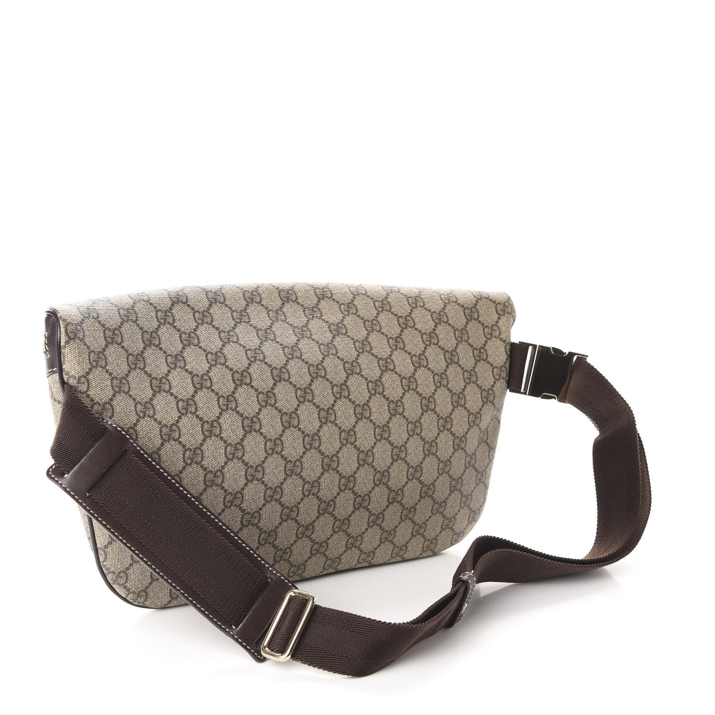 GG Supreme Monogram Belt Bag Dark Brown