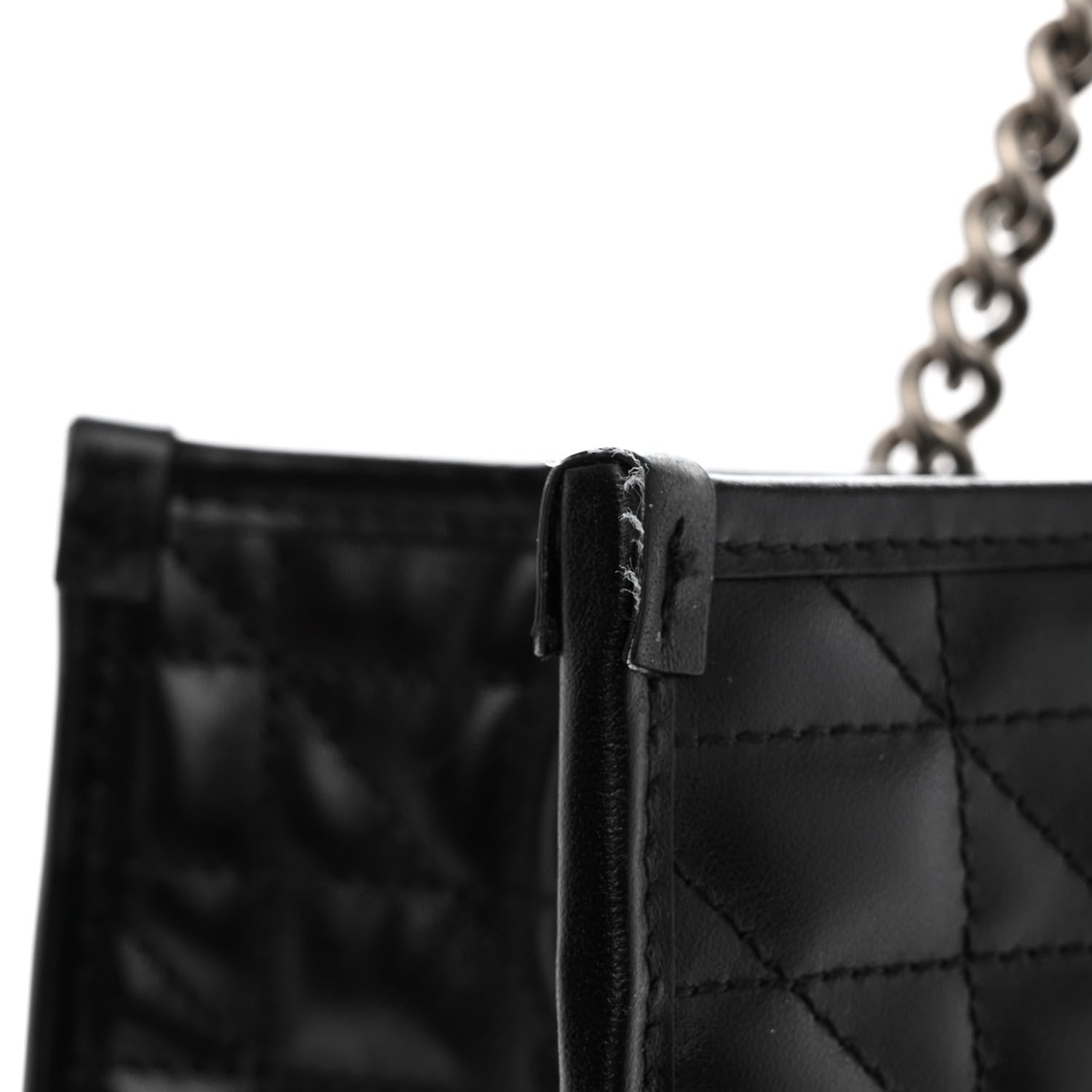 Gucci Calfskin Matelasse Aria Medium GG Marmont Shoulder Tote Black 12 of 12