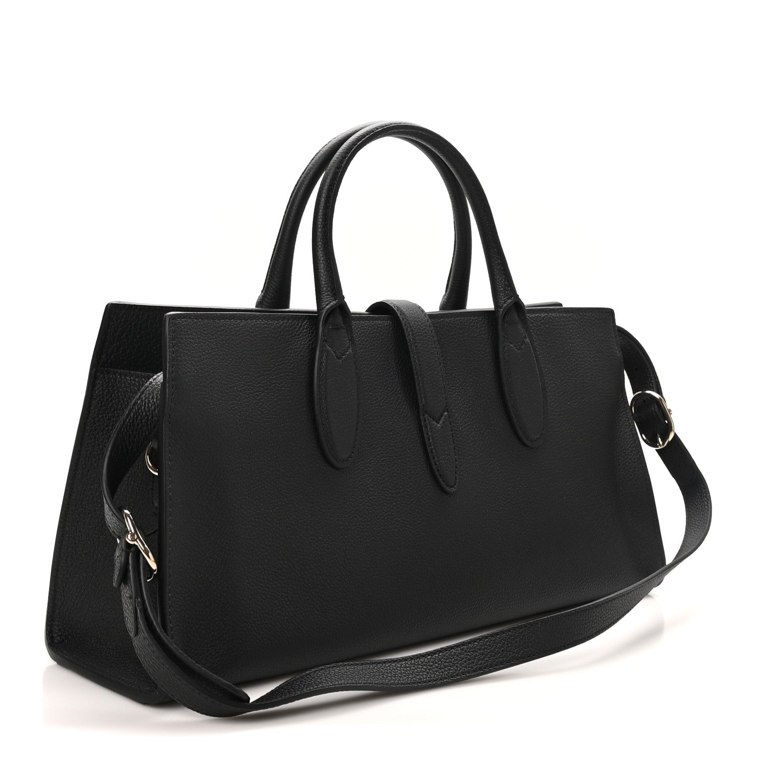 Gucci Grained Calfskin Medium Jackie Top Handle Bag Black 3 of 10