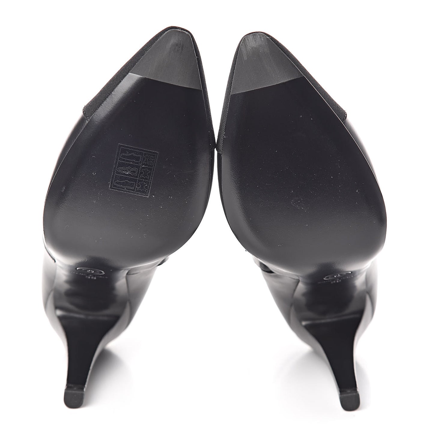 Lambskin Grosgrain Cap Toe Short Ankle Boots 38 Black