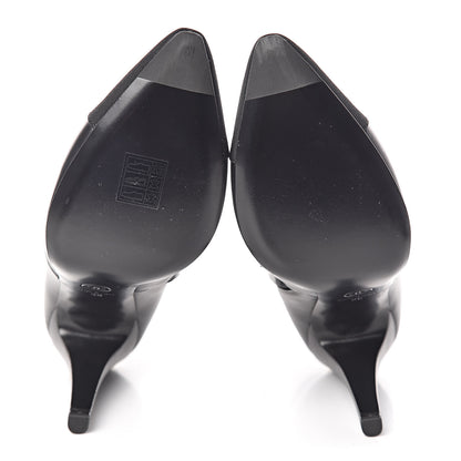 Chanel Lambskin Grosgrain Cap Toe Short Ankle Boots 38 Black 8 of 10