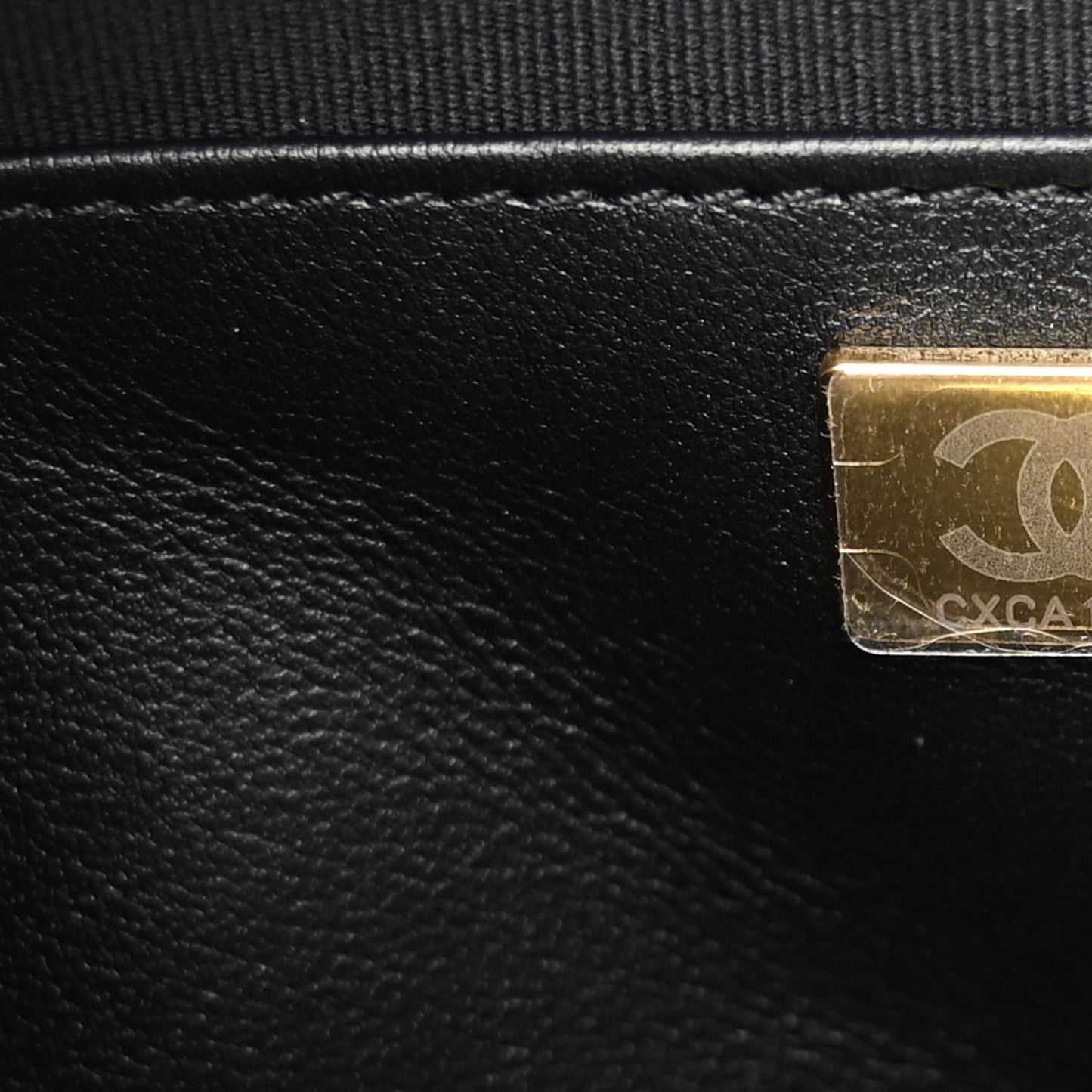 Calfskin Quilted Small Camera Case Black