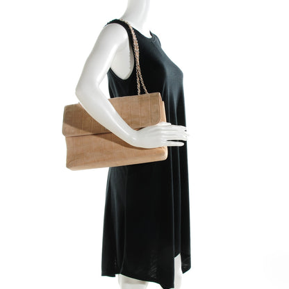Chanel Suede Square Quilted Mademoiselle Flap Beige 2 of 7