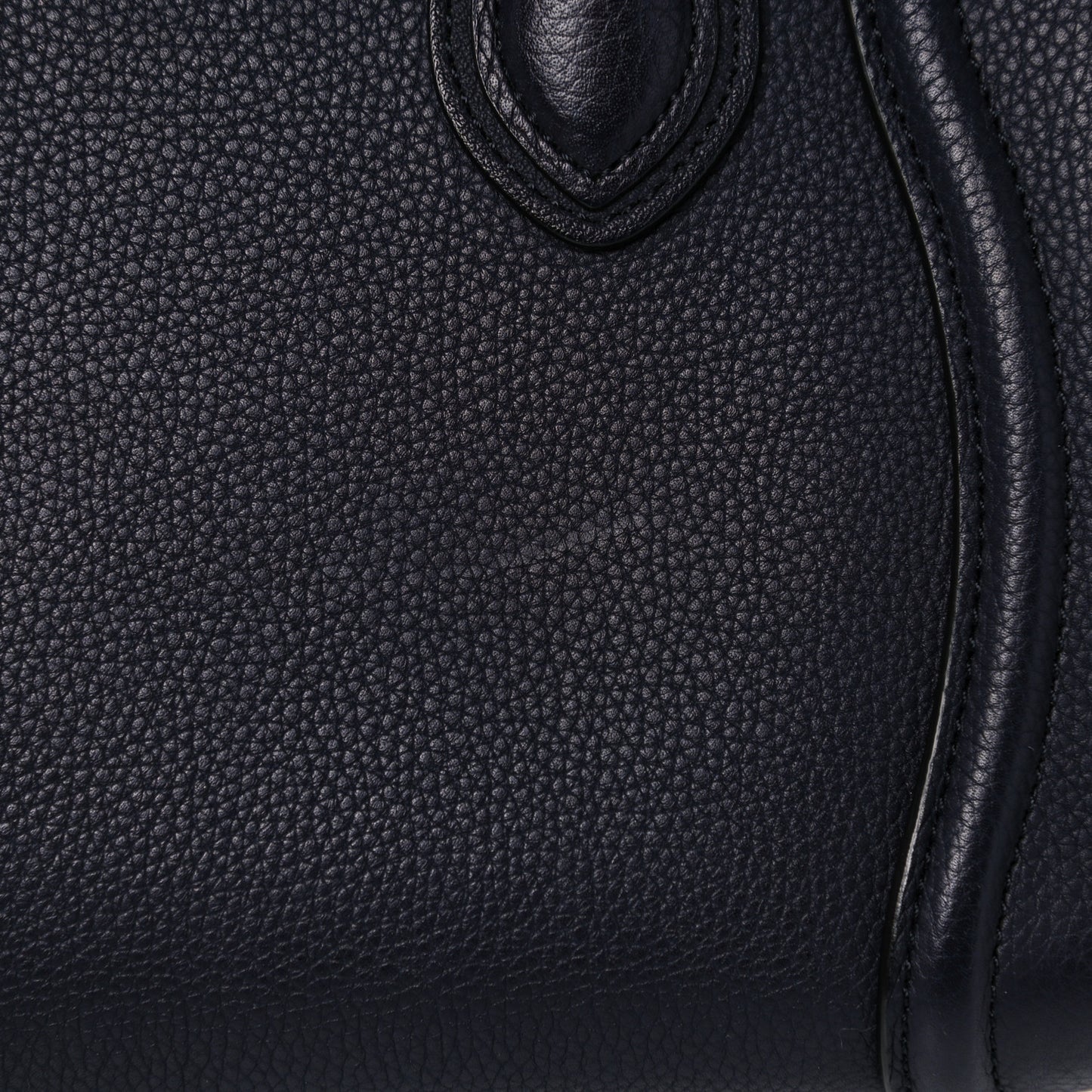 Drummed Calfskin Nano Luggage Navy Blue