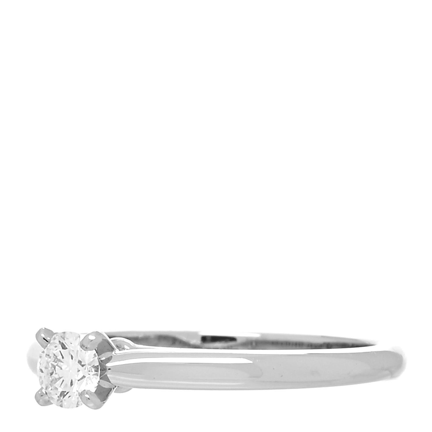 Cartier Platinum Diamond .19ct Solitaire Engagement Ring 49 4.75 4 of 7