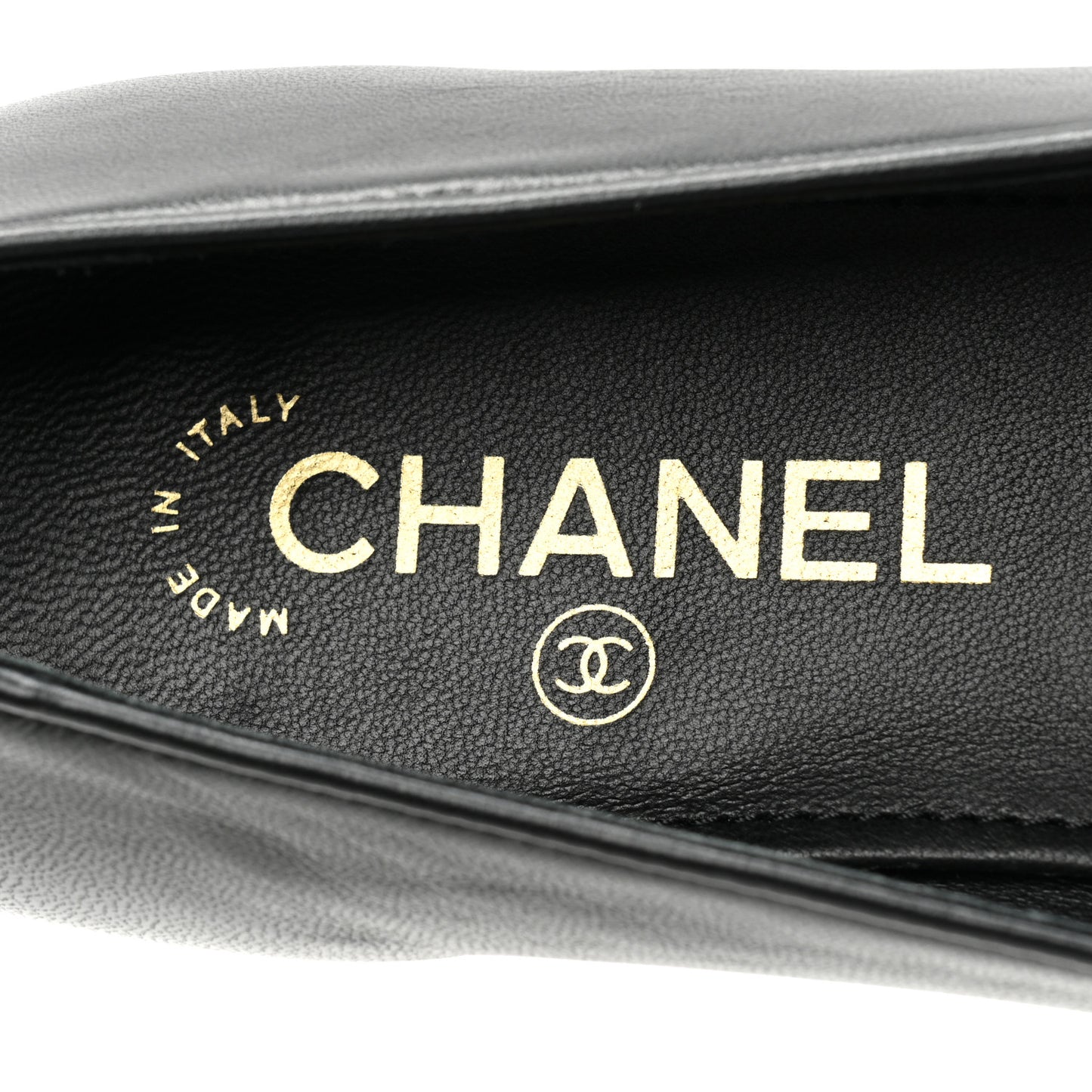 Lambskin Pearl CC Loafers 39 Black