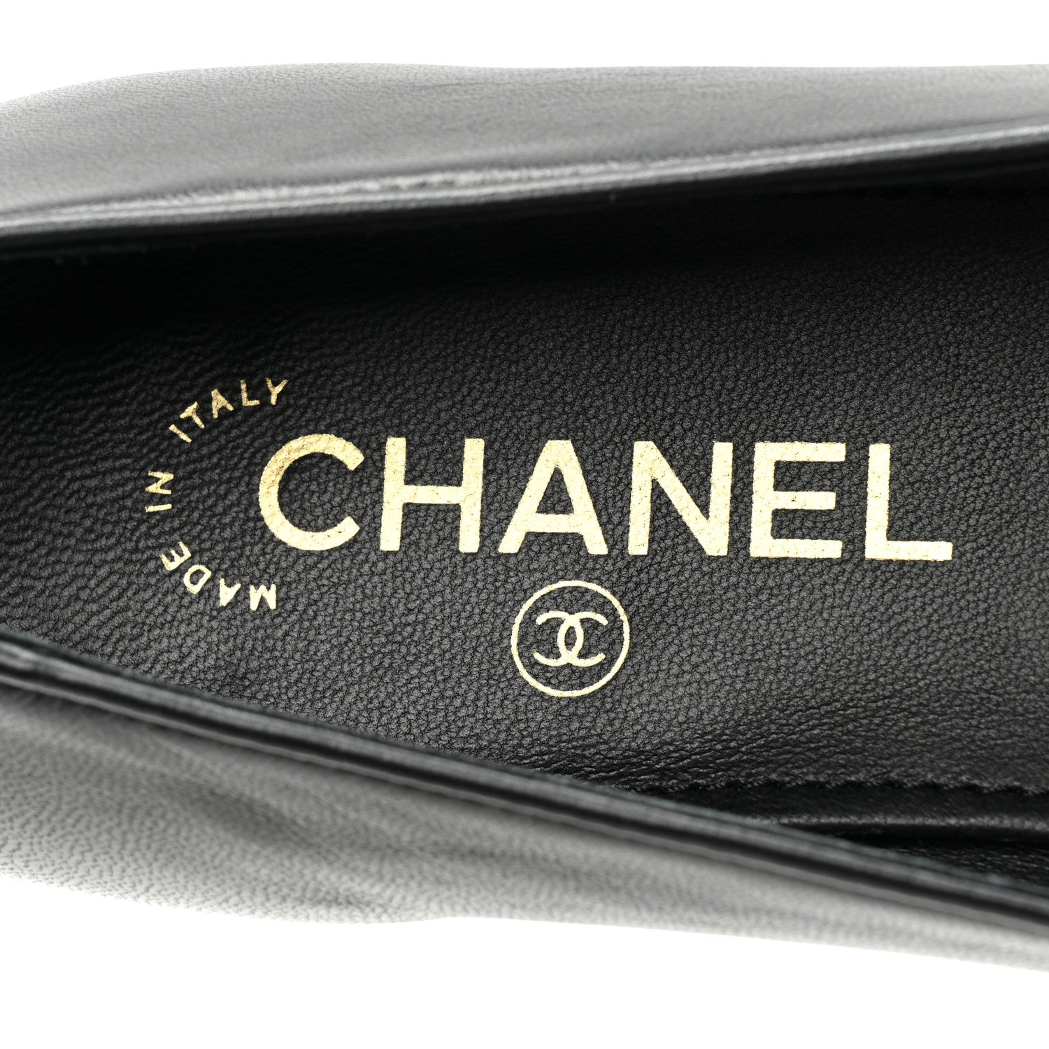 Chanel Lambskin Pearl CC Loafers 39 Black 7 of 11