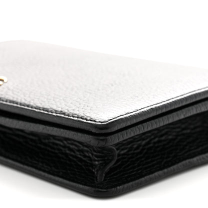 Gucci Calfskin Mini GG Marmont Chain Wallet Black 10 of 11
