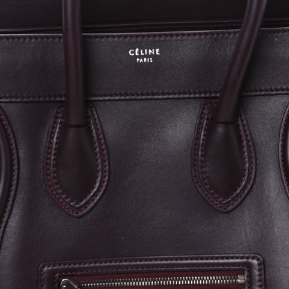 Celine Smooth Calfskin Mini Luggage Burgundy 7 of 10