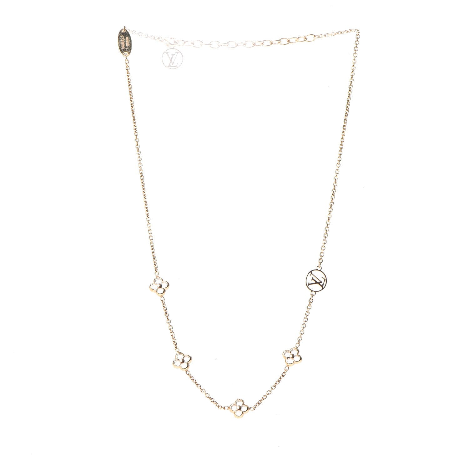 Louis Vuitton Flower Full Necklace Gold 3 of 9