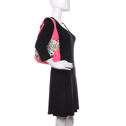 Gucci Canvas Flora Medium Jackie Hobo Fuchsia 2 of 13