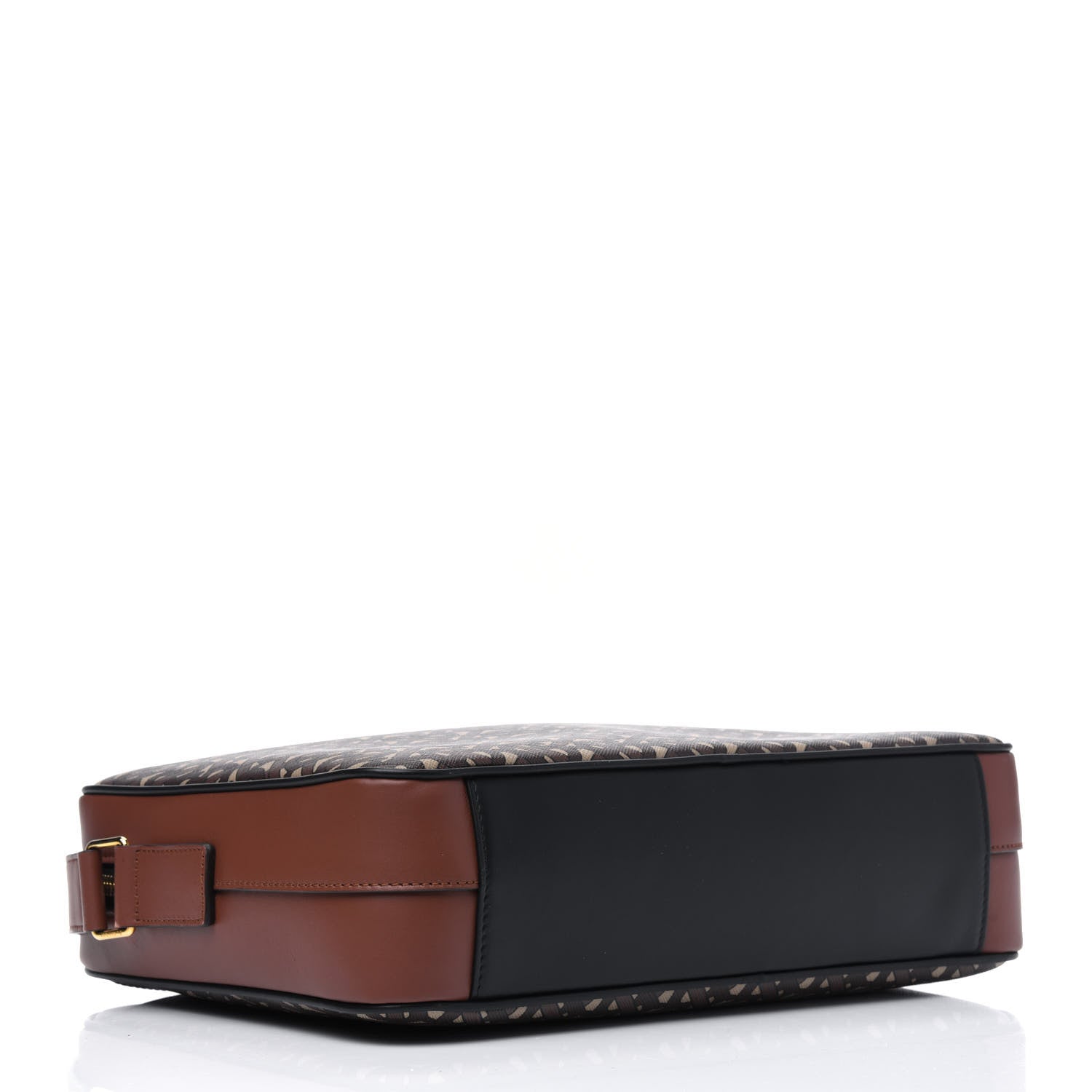 Burberry E-Canvas Monogram Calfskin Knight Messenger Bag Bridle Brown 3 of 11