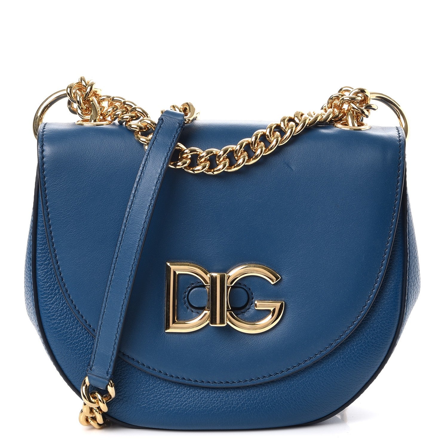 Dolce & Gabbana Calfskin Media Wifi Shoulder Bag Blue 1 of 9