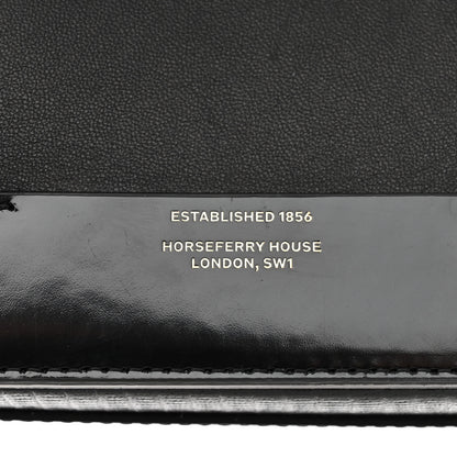 Burberry Calfskin Lizard Embossed Two Tone Small Grace Bag Black 8 of 12