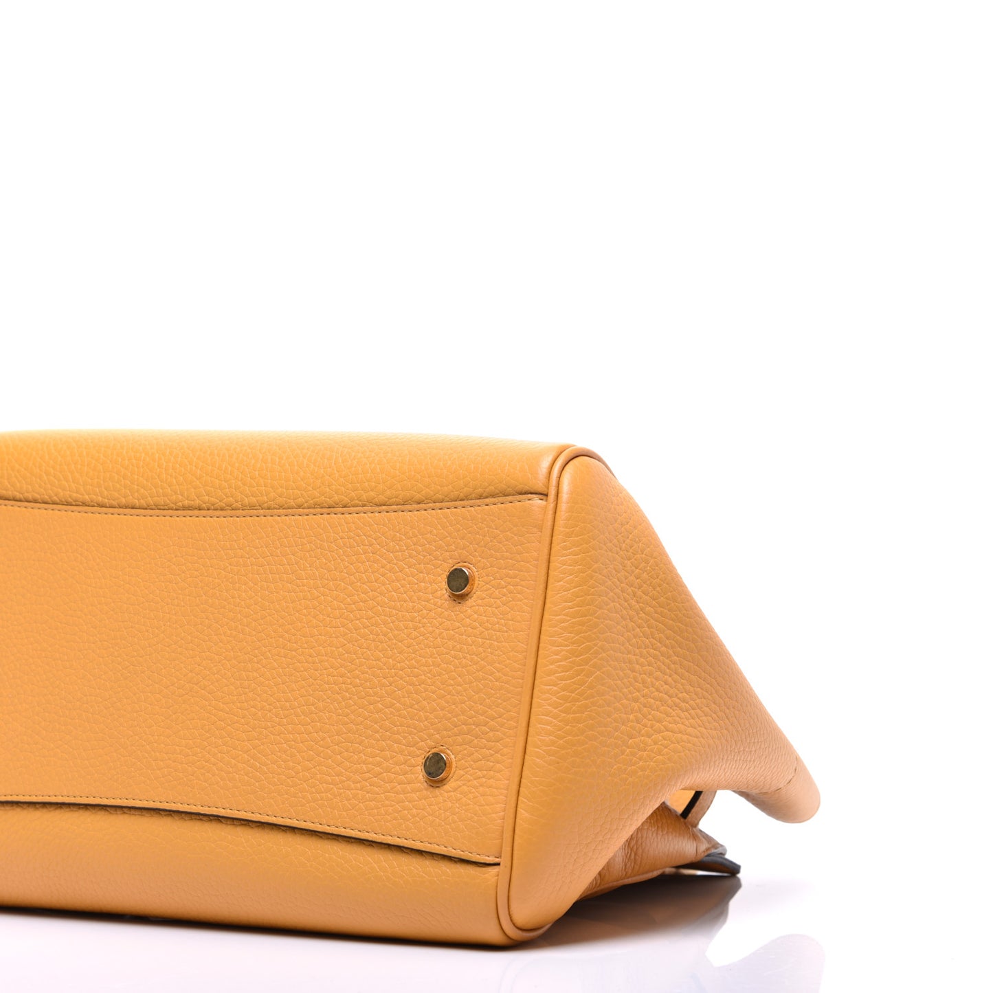 Classic Grain Calfskin Belted Bayswater Tote Amber
