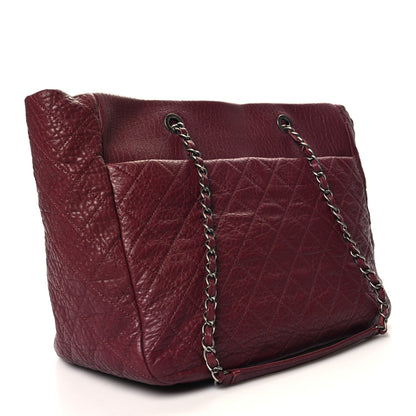 Chanel Crumpled Lambskin Quilted Large Tote Burgundy 3 of 11