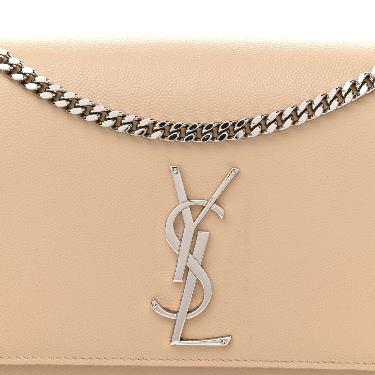 Saint Laurent Grain De Poudre Medium Classic Monogram Kate Satchel Sable Beige 8 of 15