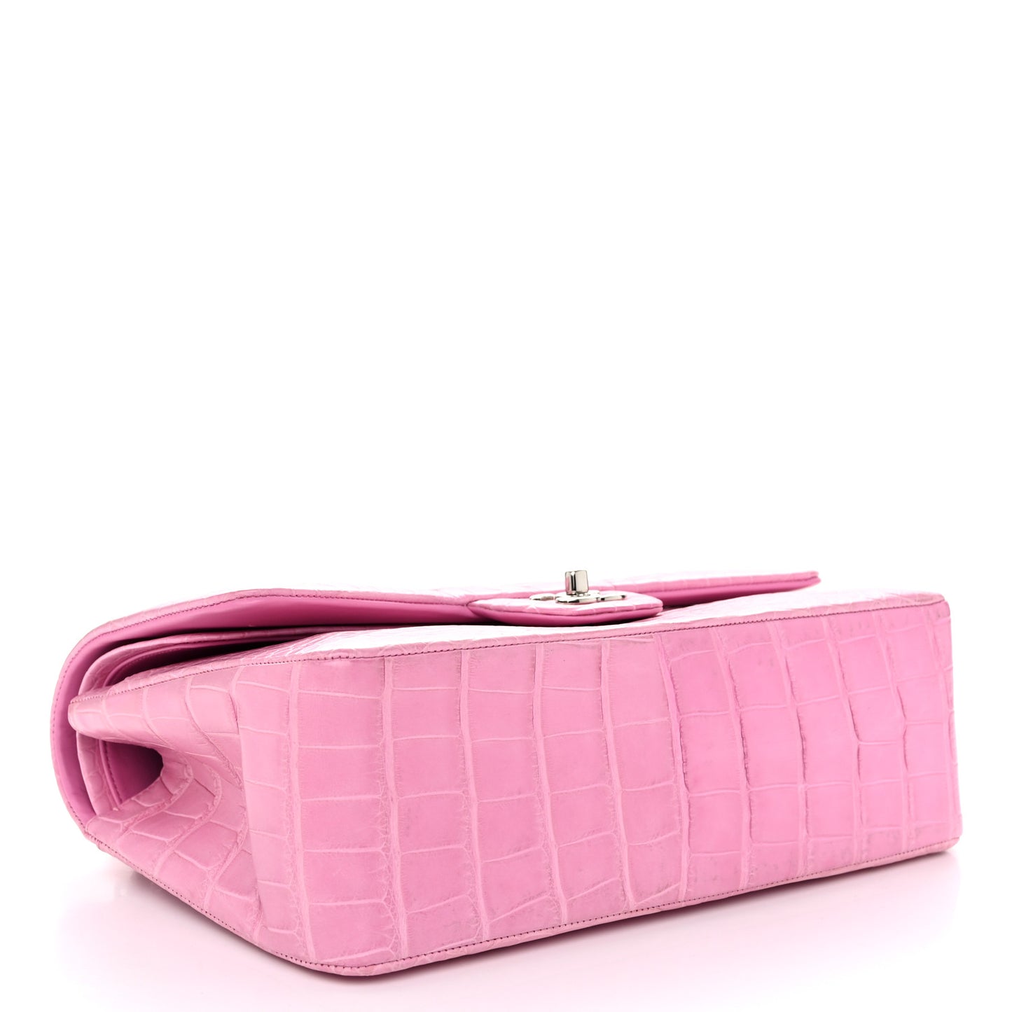 Alligator Jumbo Double Flap Pink