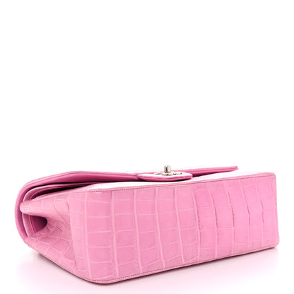 Chanel Alligator Jumbo Double Flap Pink 4 of 11