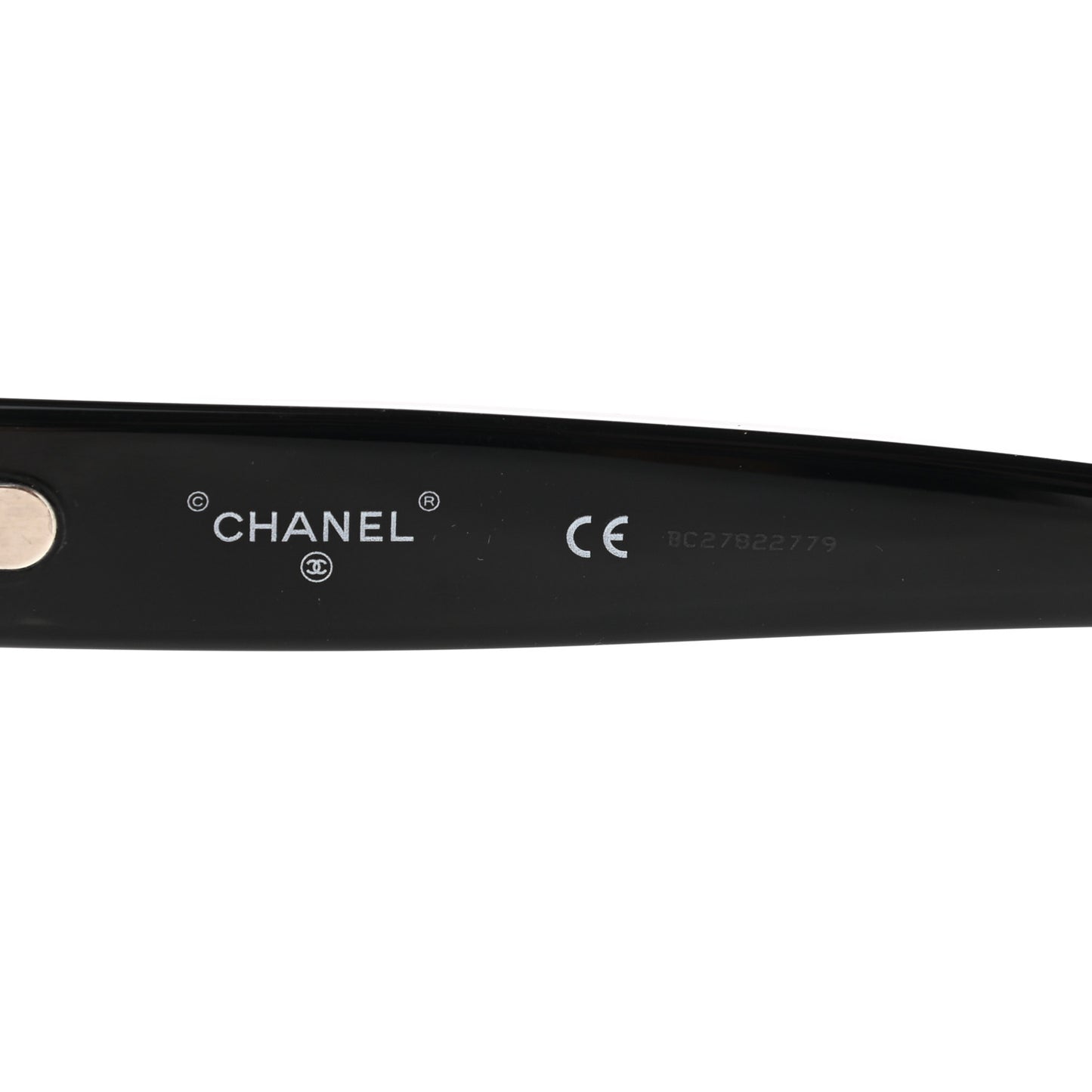 Acetate Crystal CC Shield Sunglasses 71431A Black