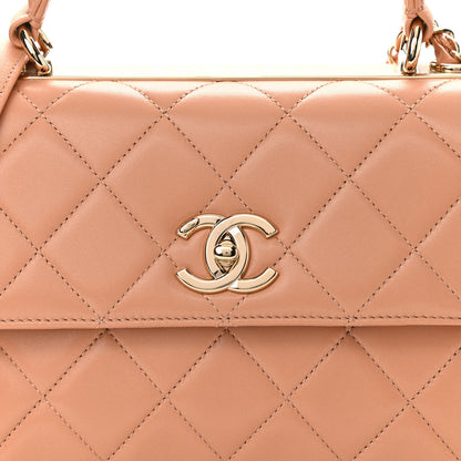 Chanel Lambskin Quilted Small Trendy CC Dual Handle Flap Bag Camel 8 of 11