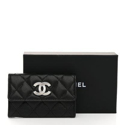 Chanel Caviar Quilted CC Flap Card Holder Black 5 of 9