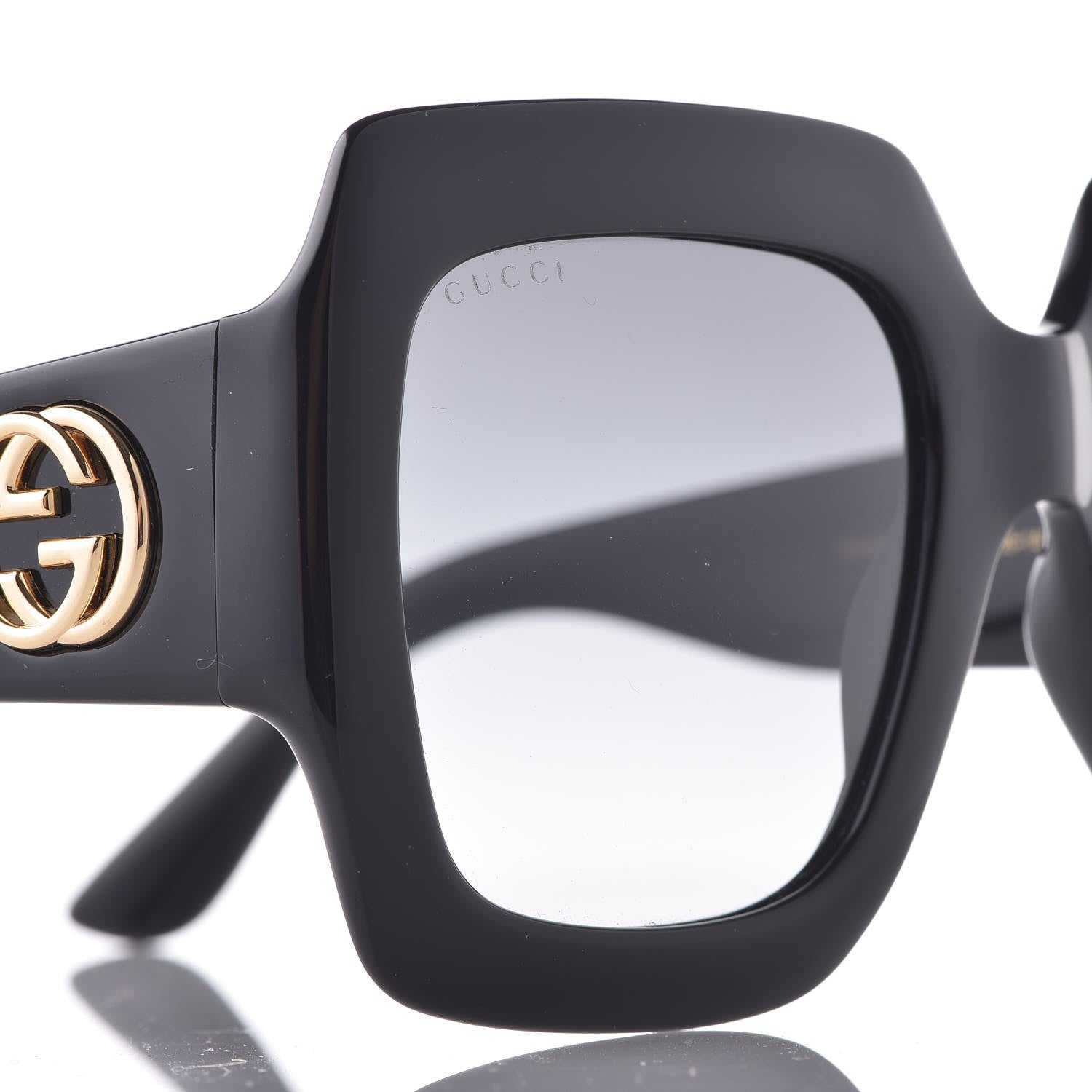 Gucci Acetate Square Frame Sunglasses GG0053S Black 9 of 9