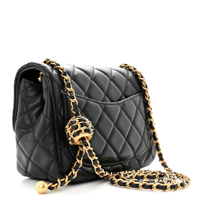 Chanel Lambskin Quilted Mini Pearl Crush Flap Black 3 of 11