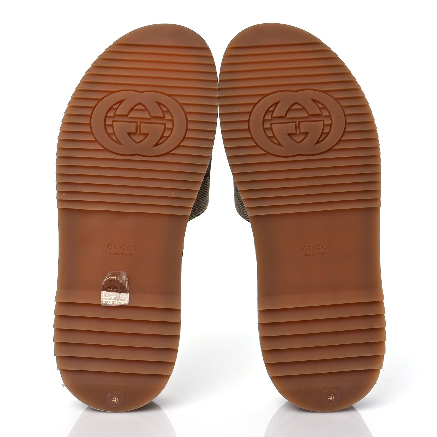 Gucci Monogram Maxi GG Angelina Platform 55mm Slide Sandals 40 Camel Ebony 5 of 8