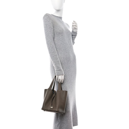 Hermes Taurillon Clemence Picotin Lock 22 MM Etoupe 2 of 13