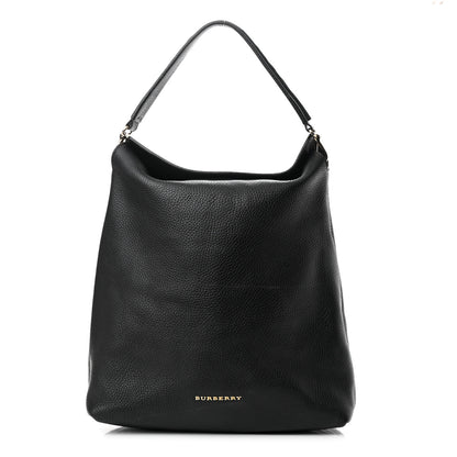 Burberry Grainy Calfskin Medium Cale Hobo Black 1 of 15