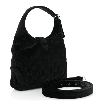 Gucci Velvet GG Monogram Small Jackie 1961 Hobo Black 3 of 10